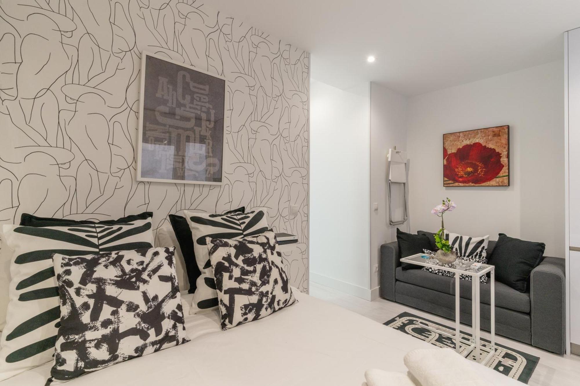 Modern Studio-1Bathroom-Chueca Madrid Bagian luar foto